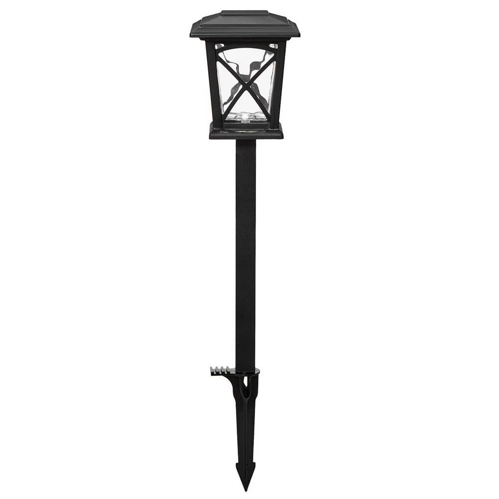 Hampton Bay Black Springs 35 Lumen Low Voltage Black Integrated LED Weather Resistant Path Light (3)