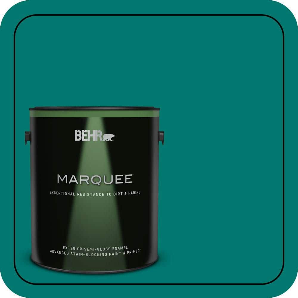 BEHR MARQUEE 1 gal. #490B-7 Mermaid Harbor Semi-Gloss Enamel Exterior Paint & Primer