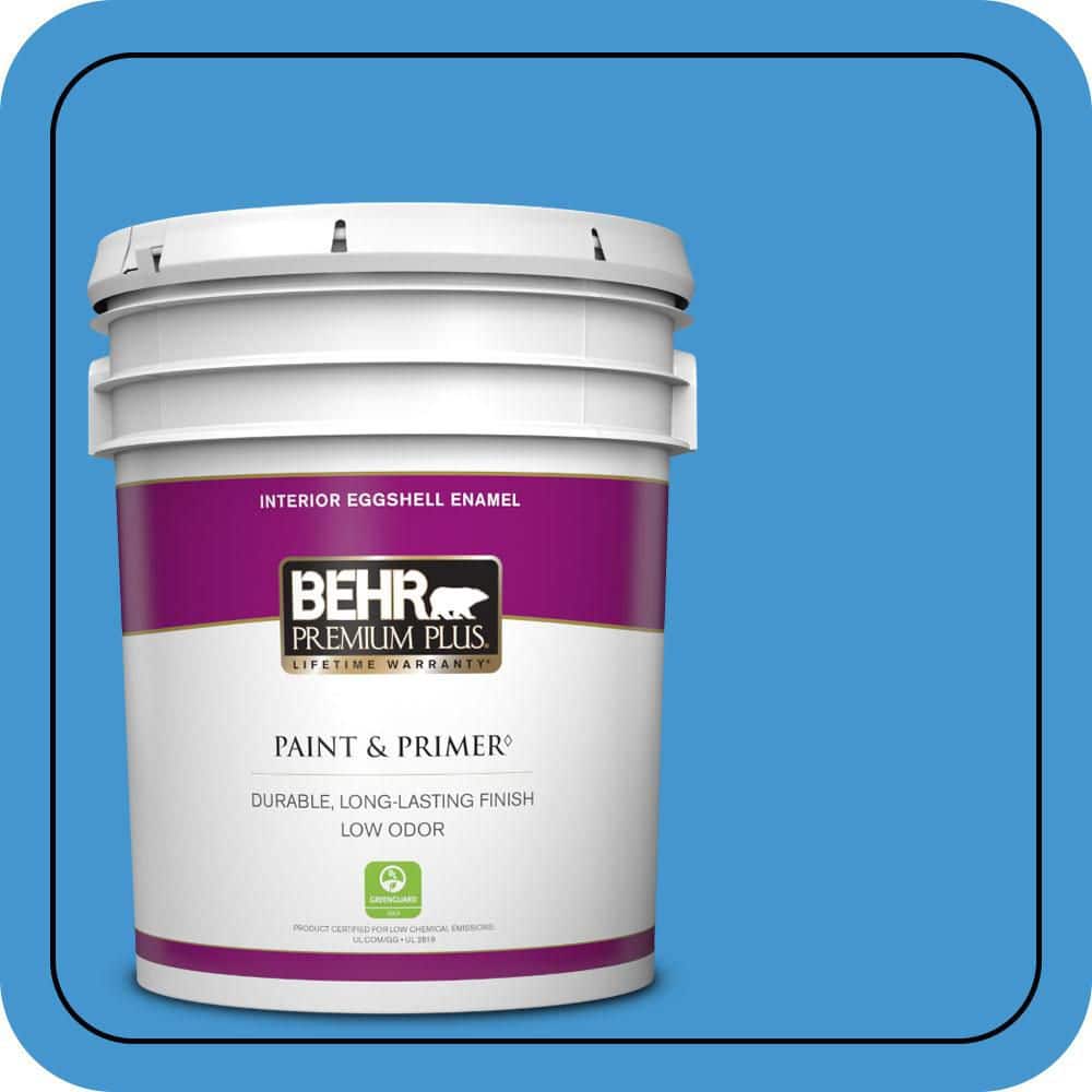 BEHR PREMIUM PLUS #P510-5 Perfect Sky Flat Interior/ & Primer Color Sample (1)