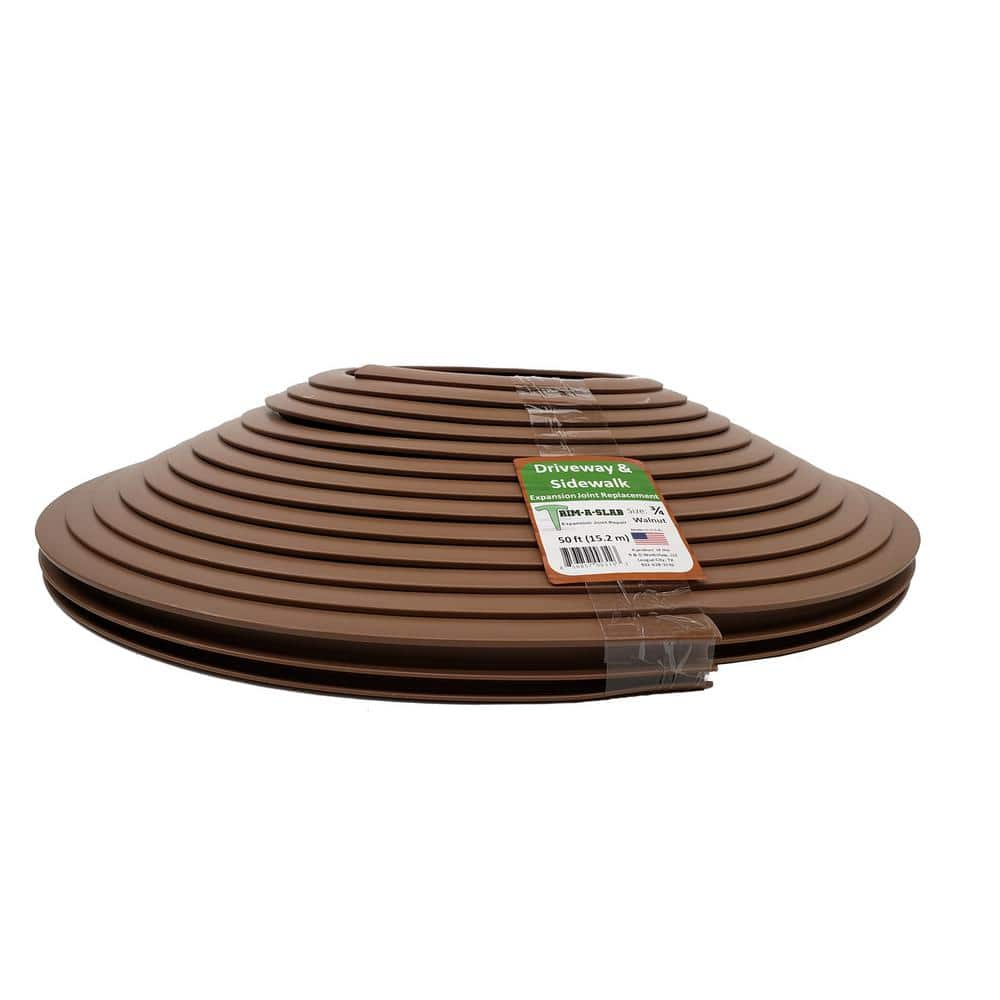 Trim-A-Slab 3/4 in. Wide x 24 in Dia Roll x 50 ft. long Concrete Expansion Joint Replacement in Walnut (2)