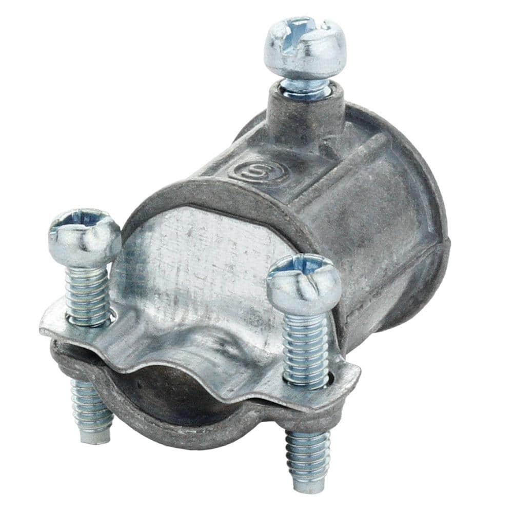 Commercial Electric 3/8 in. NM to 1/2 in. EMT Combination Set Screw Coupling (Set-Screw to Clamp Type) (2)