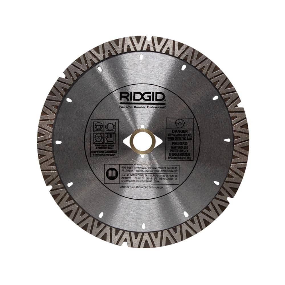 RIDGID TURBO-V 7 In. Turbo Rim Diamond Blade for Masonry High Efficiency Cutting (2)