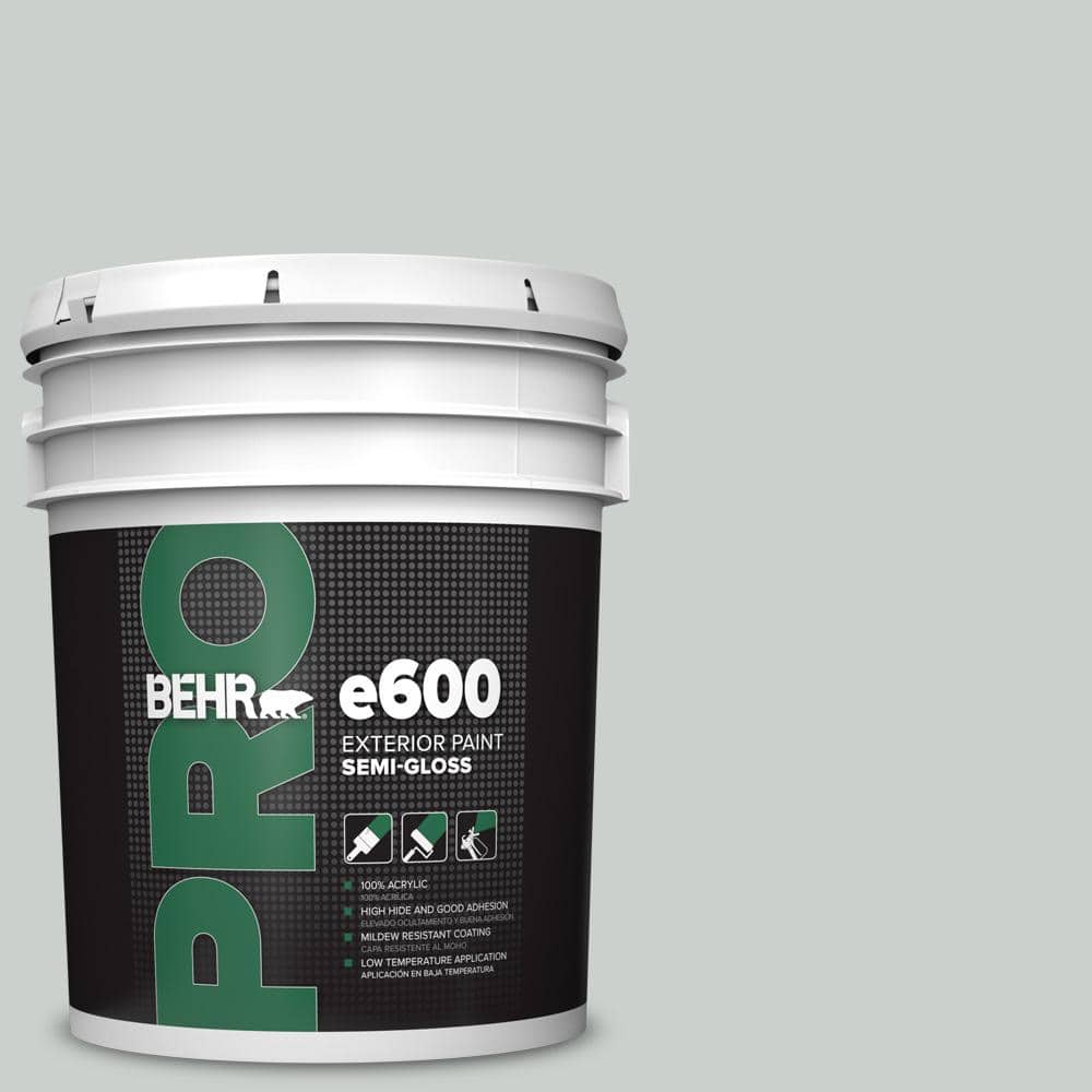 BEHR PRO 5 gal. #HDC-MD-06G Sparkling Silver Semi-Gloss Exterior Paint