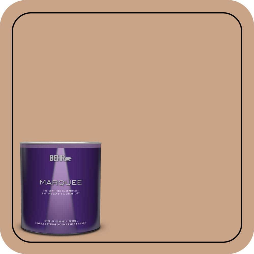 BEHR MARQUEE 1 qt. #S230-4 Granola One-Coat Hide Eggshell Enamel Interior Paint & Primer