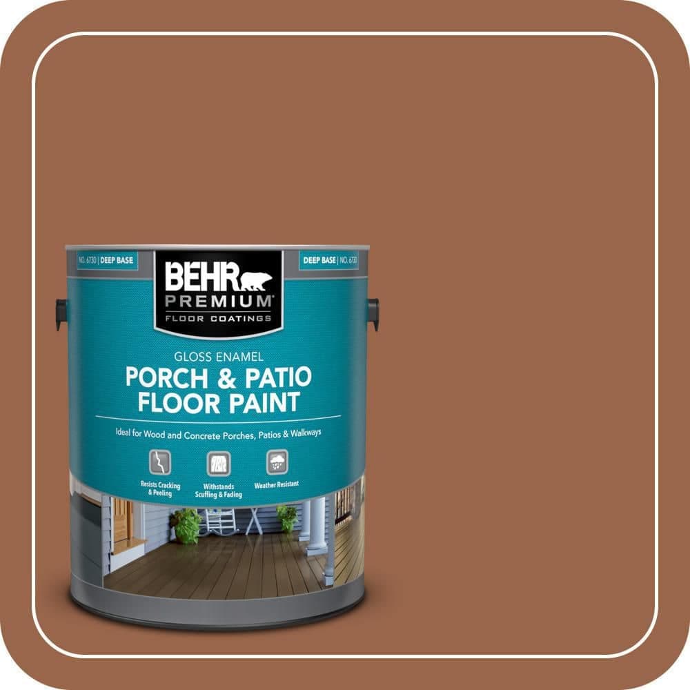 BEHR PREMIUM 1 gal. #SC-122 Redwood Naturaltone Gloss Enamel Interior/Exterior Porch and Patio Floor Paint