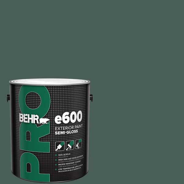BEHR PRO 1 gal. #ICC-86 New Hunter Semi-Gloss Exterior Paint (2)