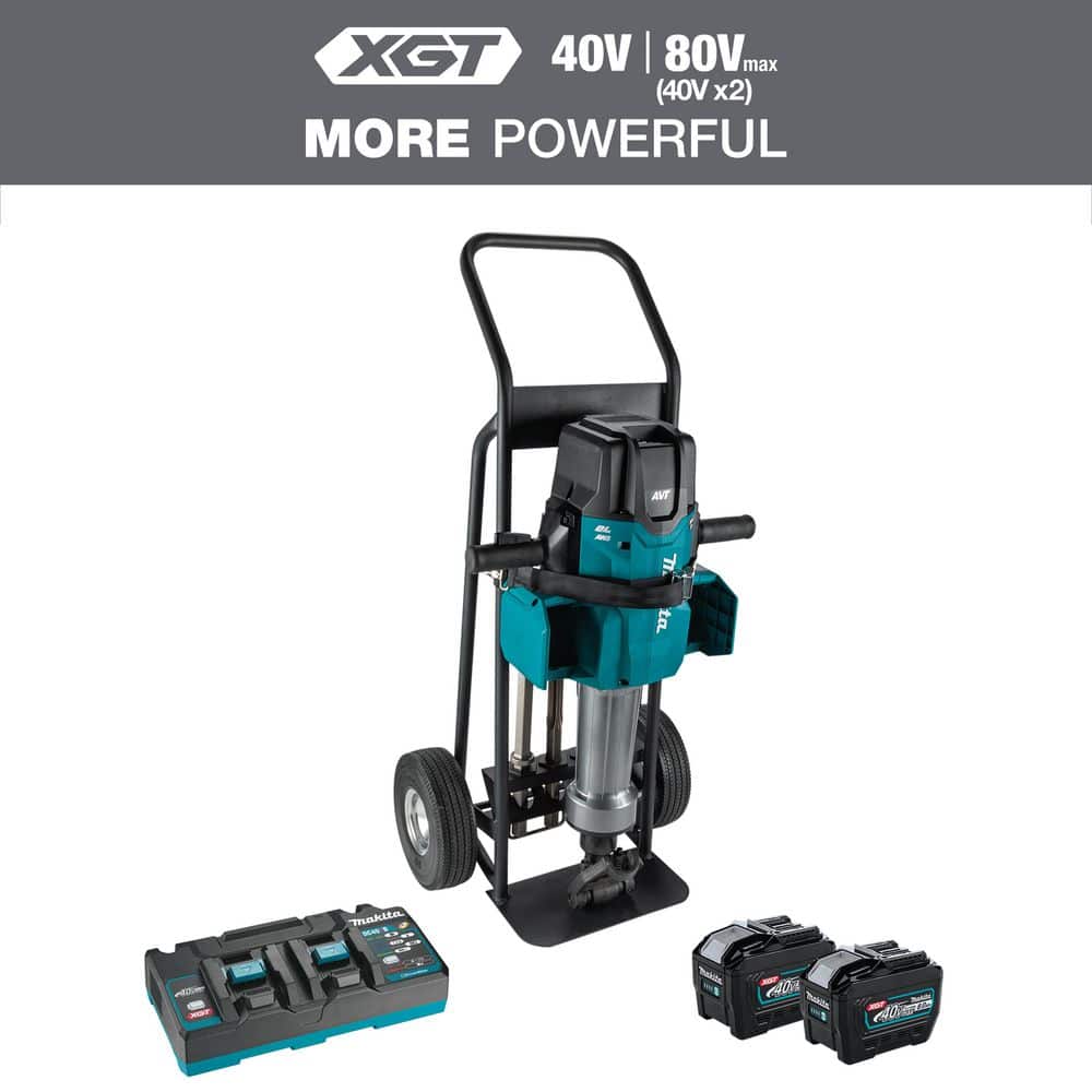 Makita 80V max (40V max X2) XGT Brushless Cordless 70 lb. AVT Breaker Hammer Kit, AWS Capable (8.0Ah) (1)
