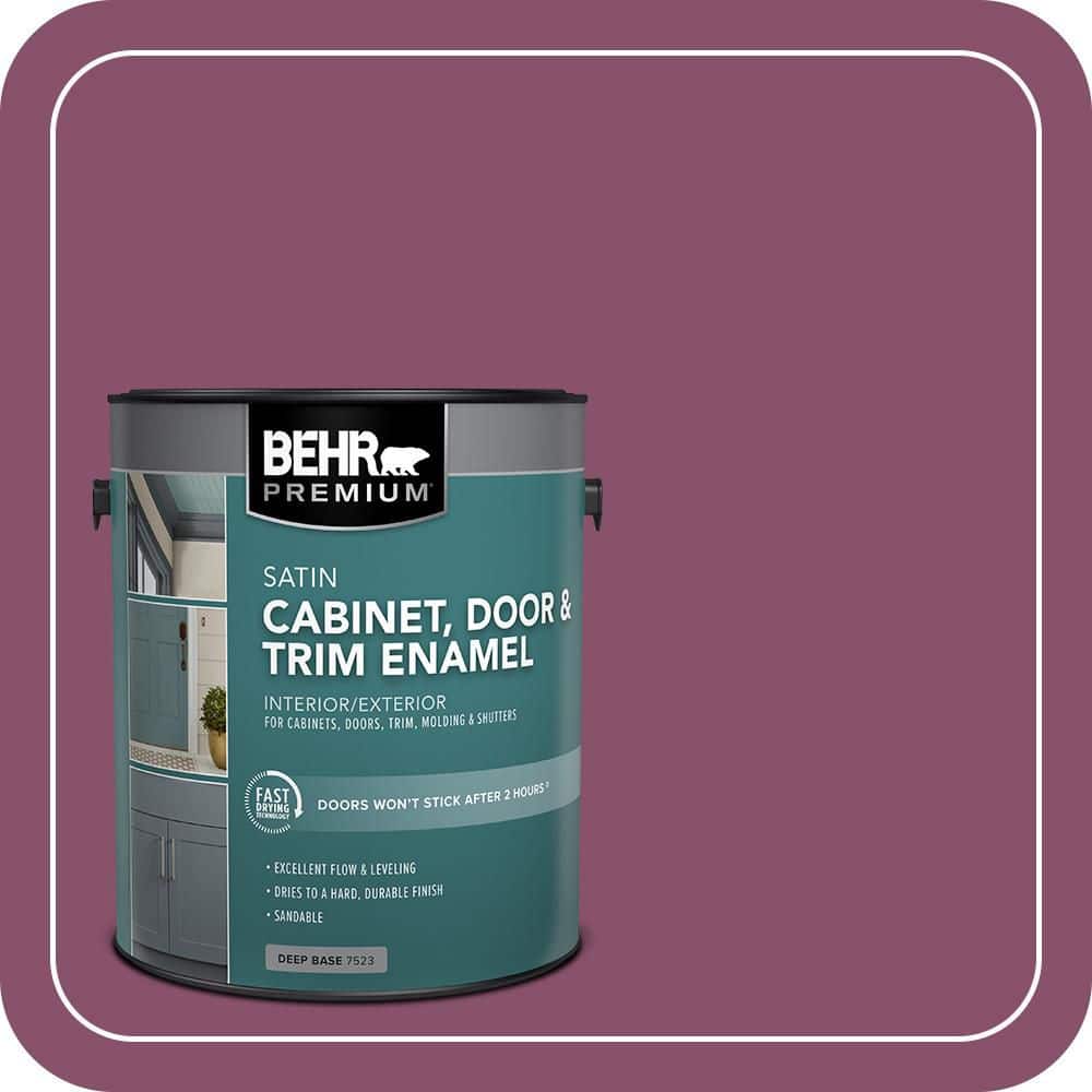 BEHR PREMIUM 1 gal. #M120-7 Raspberry Crush Satin Enamel Interior/Exterior Cabinet, Door & Trim Paint