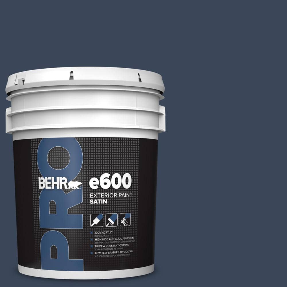 BEHR PRO 5 gal. #590F-7 Peaceful Night Satin Exterior Paint