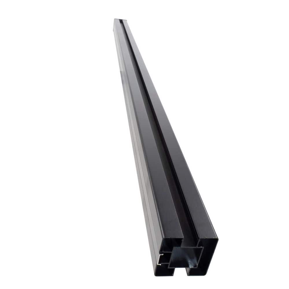 Ejoy 3.15 in. x 3.15 in. x 5.9 ft. Black Aluminum End Post Kit For Vertical Installation 1-Pack (1)