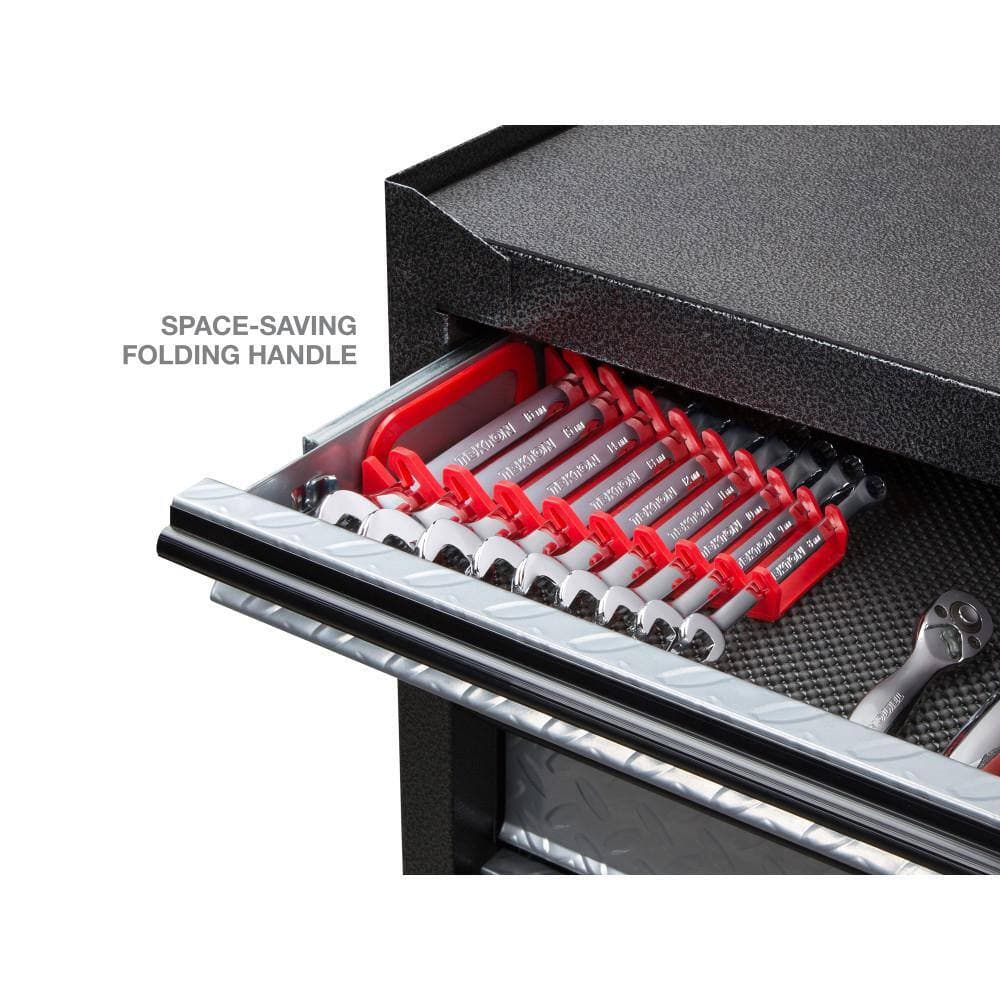TEKTON 5 in. 9-Tool Store-and-Go Wrench Rack Keeper in Red (3)