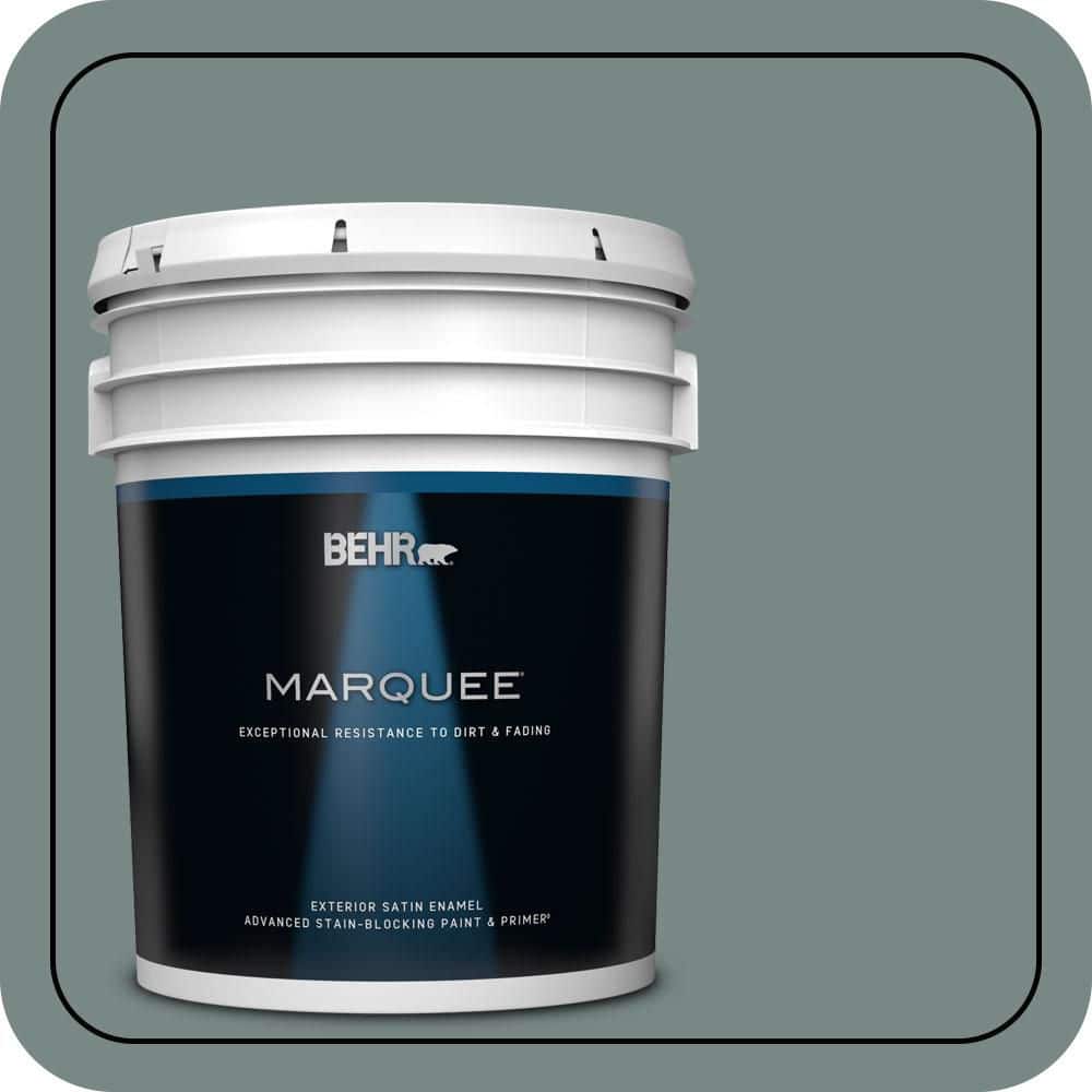 BEHR MARQUEE 5 gal. #PPU12-16 Juniper Ash Satin Enamel Exterior Paint & Primer