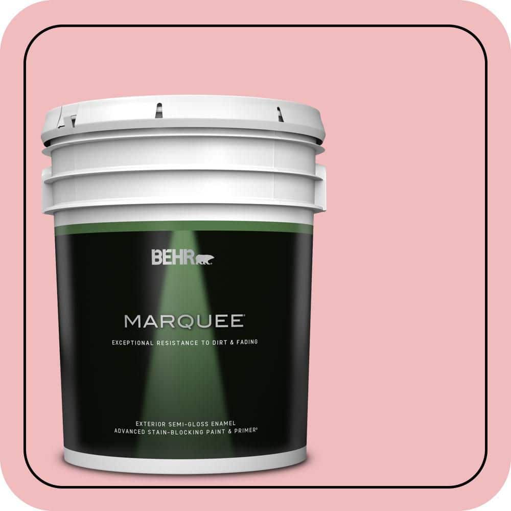 BEHR MARQUEE 5 gal. #P160-2 Blush Rush Semi-Gloss Enamel Exterior Paint & Primer