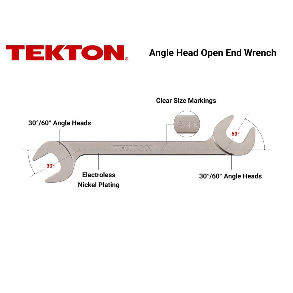 TEKTON 3/4 in. Angle Head Open End Wrench (2)