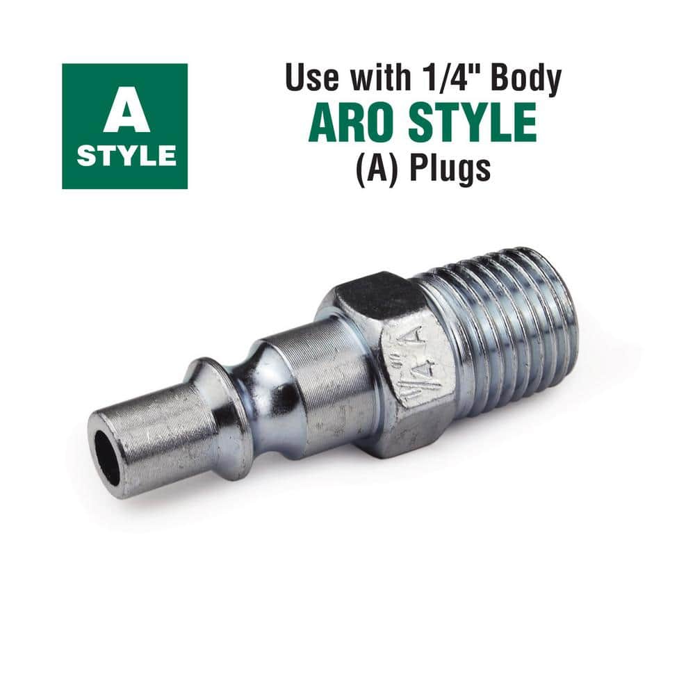 Primefit 1/4 in. ARO Steel Coupler Set with Male Plug (2-Piece) (2)