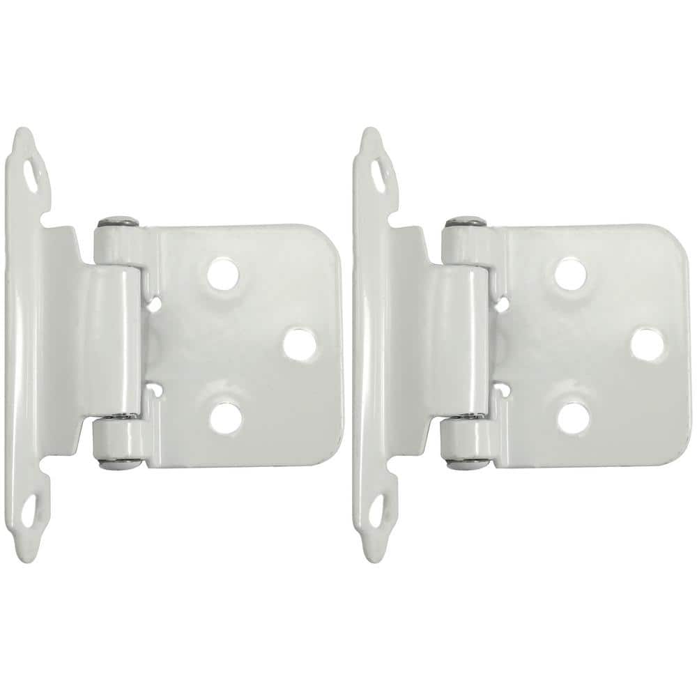 Laurey Face Frame White Variable Overlay Self-Closing Overlay Cabinet Hinge (25 -Pack) (2)