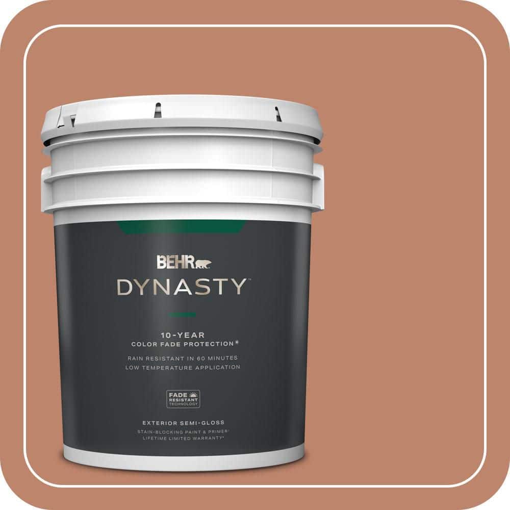 BEHR DYNASTY 5 gal. #QE-03 Clay Ground Semi-Gloss Enamel Exterior Stain-Blocking Paint & Primer