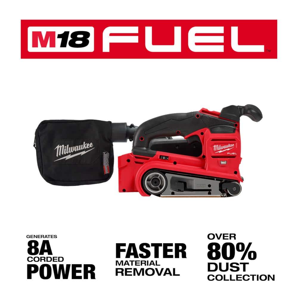 Milwaukee M18 FUEL 18V Lithium-Ion Cordless 3 in. x 18 in. Belt Sander w/Compact Router (3)