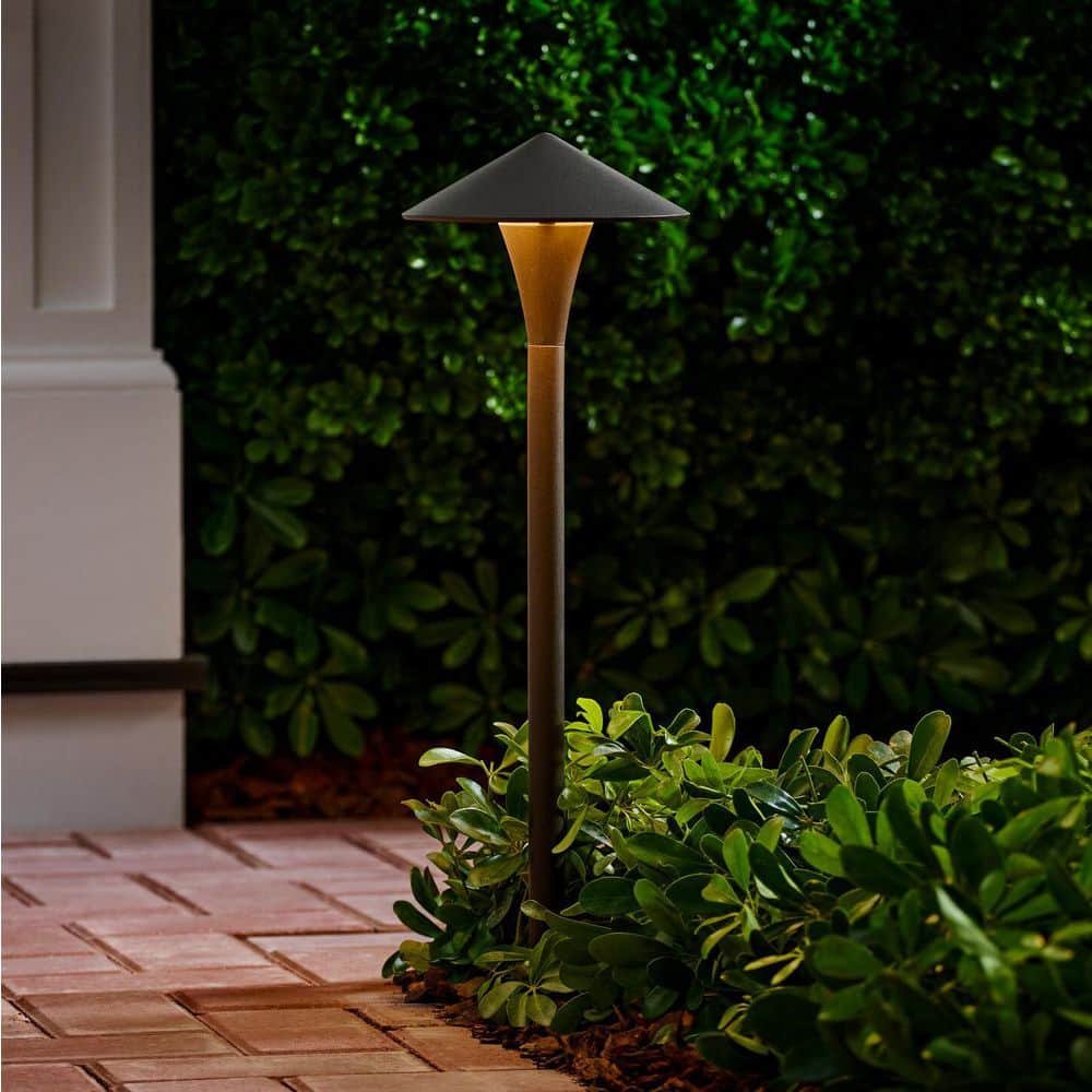 Hampton Bay Anderson Low Voltage Millennium Bronze Hardwired Weather Resistant Outdoor Path Light with MR11 LED Bulb