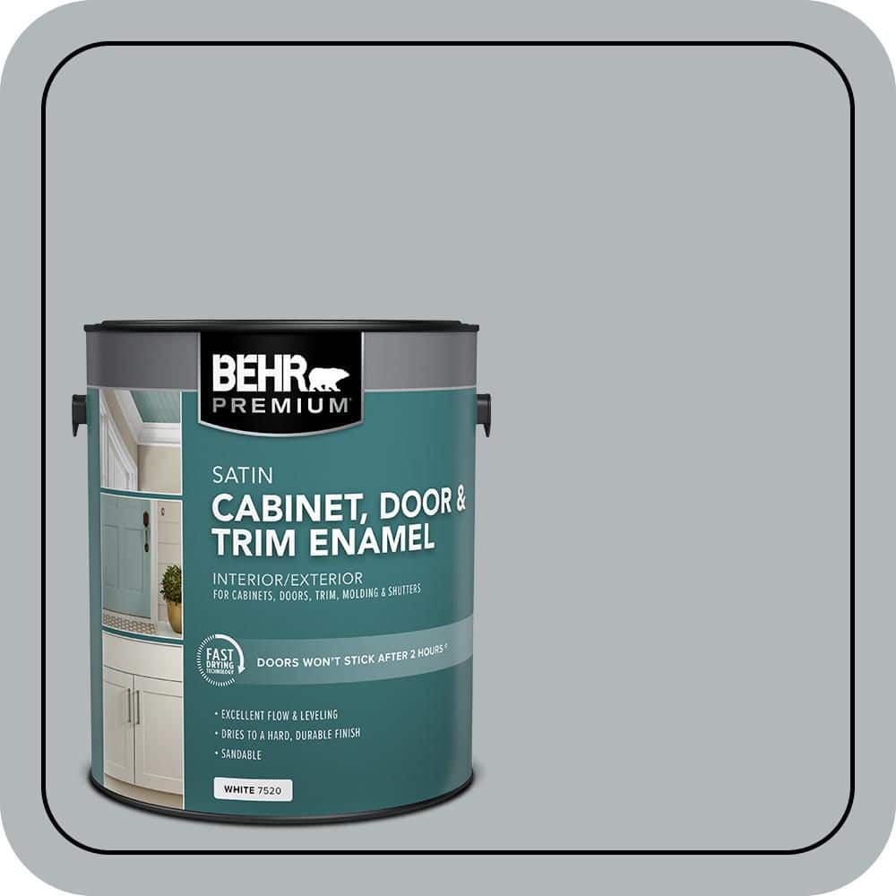 BEHR PREMIUM 1 gal. #N450-3 Meteor Shower Satin Enamel Interior/Exterior Cabinet, Door & Trim Paint