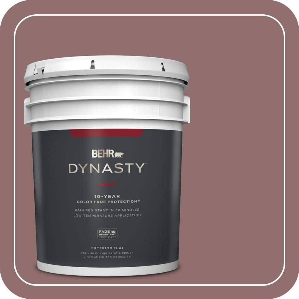 BEHR DYNASTY 5 gal. #MQ1-47 Touch of Class Flat Exterior Stain-Blocking Paint & Primer