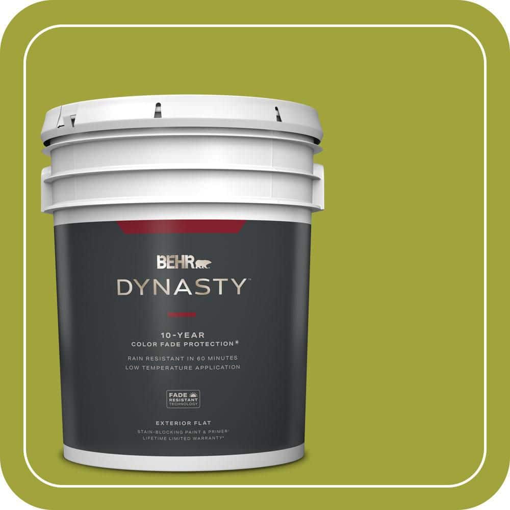 BEHR DYNASTY 5 gal. #S-H-400 Rolling Hills Flat Exterior Stain-Blocking Paint & Primer