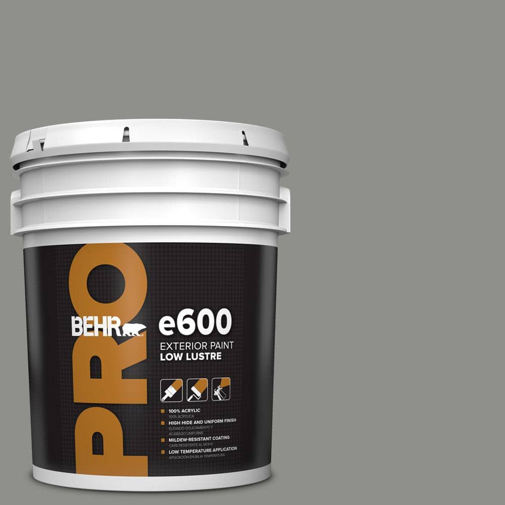 BEHR PRO 5 gal. #PPU24-20 Letter Gray Low Luster Exterior Paint