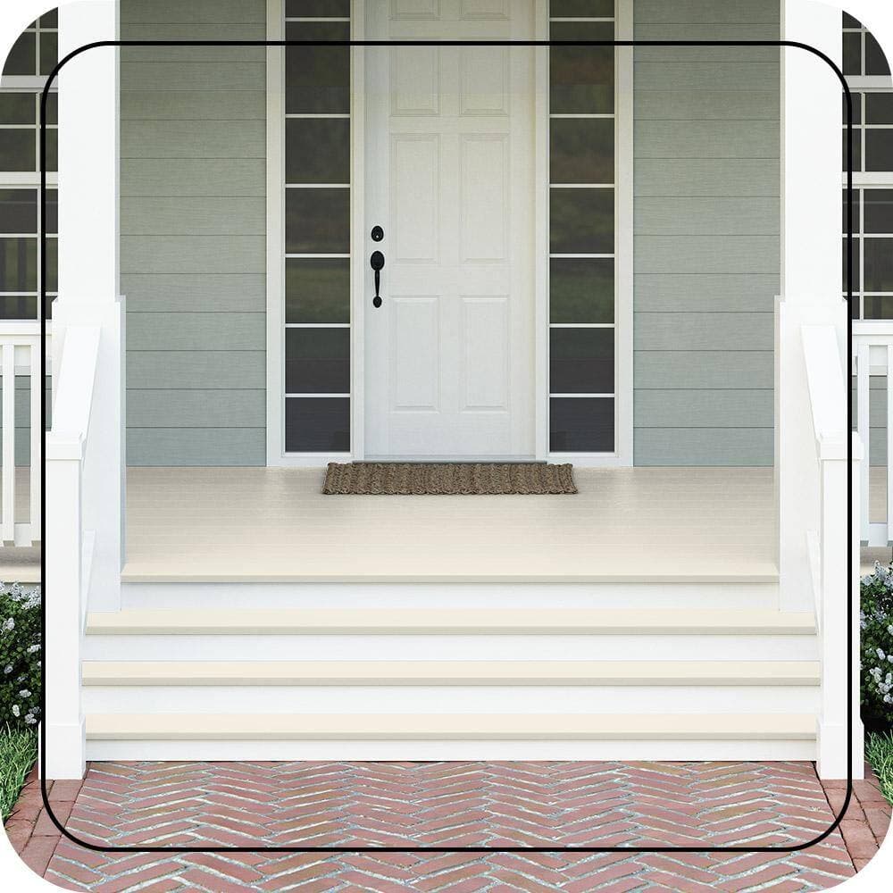 BEHR PREMIUM 1 gal. #YL-W09 Spun Cotton Textured Low-Lustre Enamel Interior/Exterior Porch and Patio Anti-Slip Floor Paint (3)