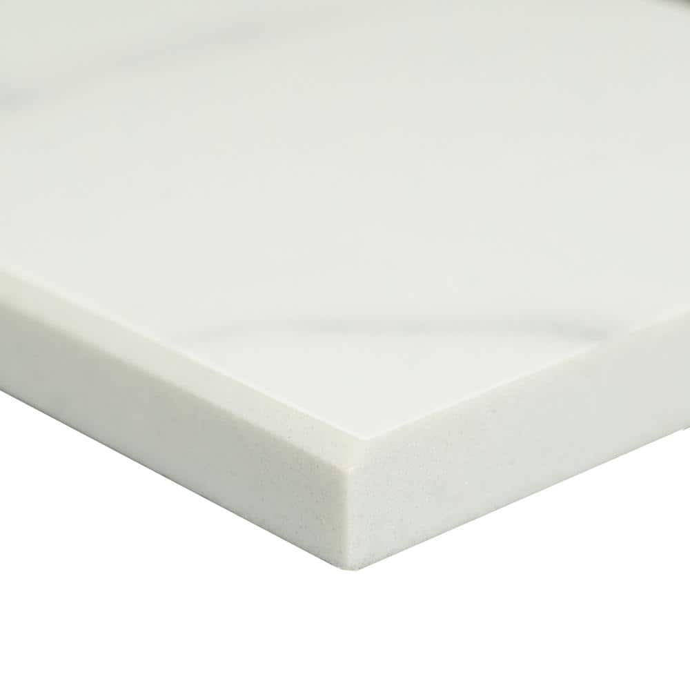 Unbranded Calacatta Nowy White Single Beveled 6 in. x 73 in.Polished Engineered Marble Threshold Tile (6.08 linear ft.) (4)