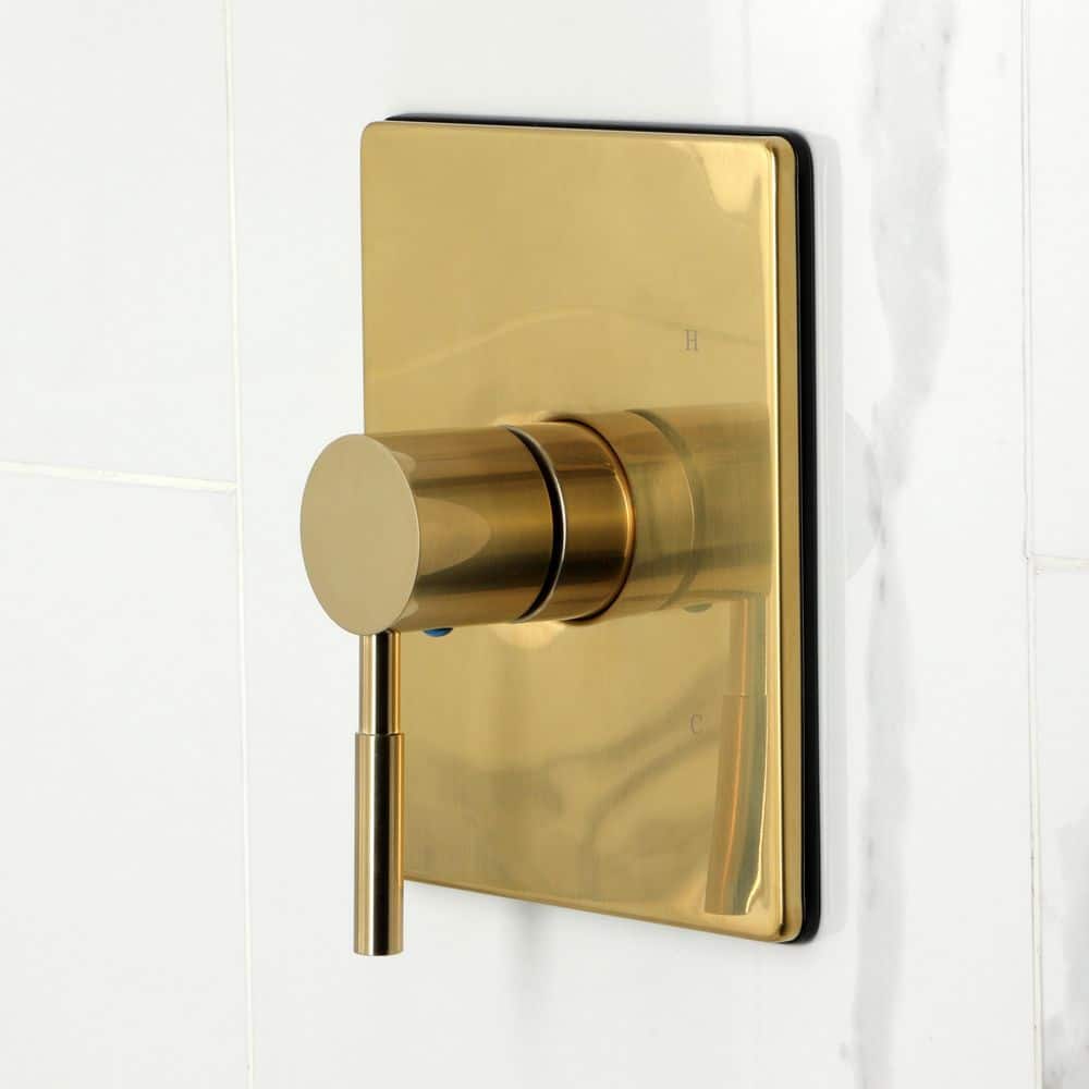 Kingston Brass Concord 1-Handle 1-Spray Tub and Shower Faucet 1.8 GPM in Brushed Brass (3)