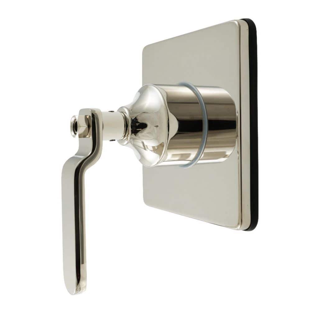 Kingston Brass Whitaker 1/2 in. Single-Handle 1-Hole Wall Mount 3-Way Diverter Valve with Trim Kit in Polished Nickel