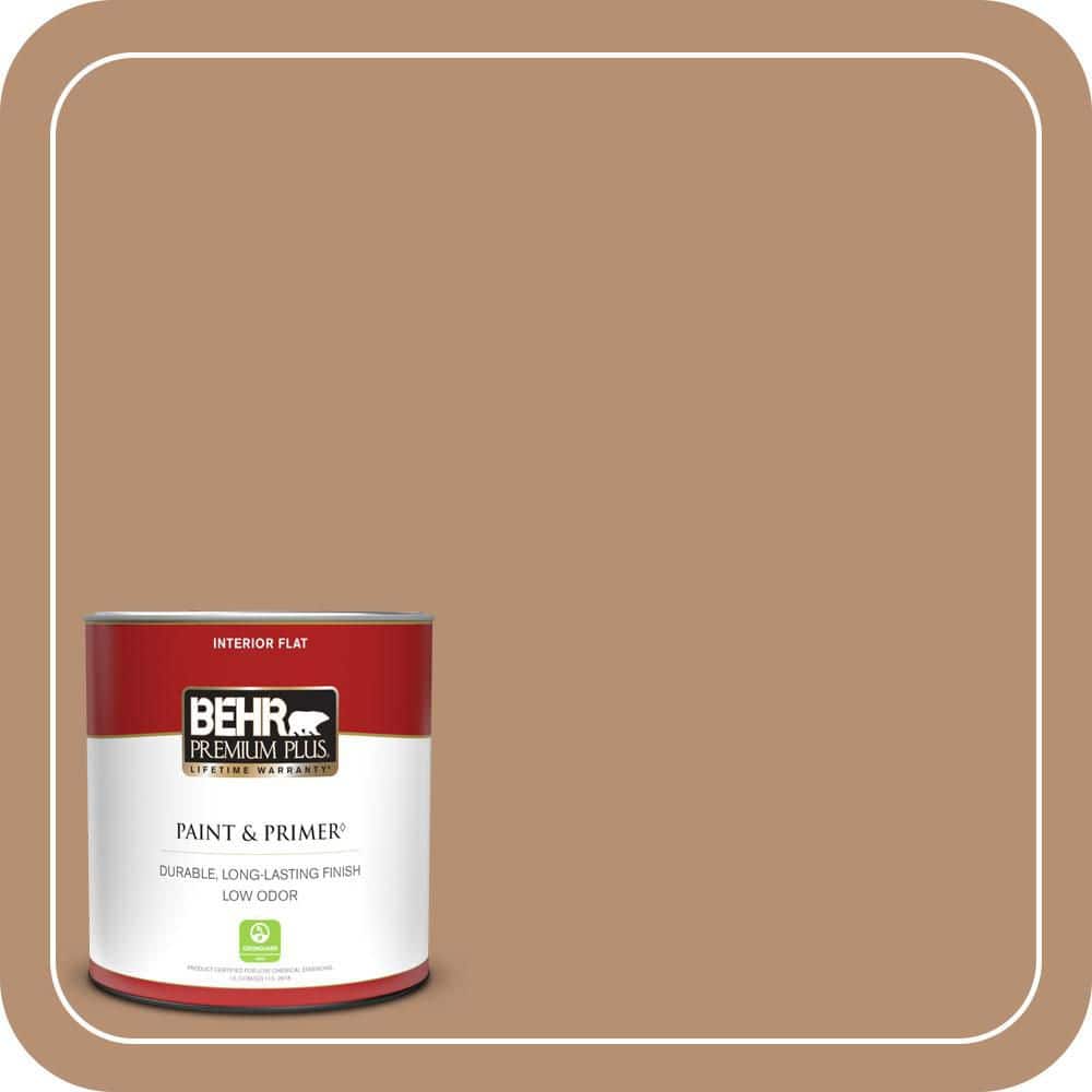 BEHR PREMIUM PLUS #T13-7 Tan-Gent Flat Interior/Exterior Paint & Primer Color Sample