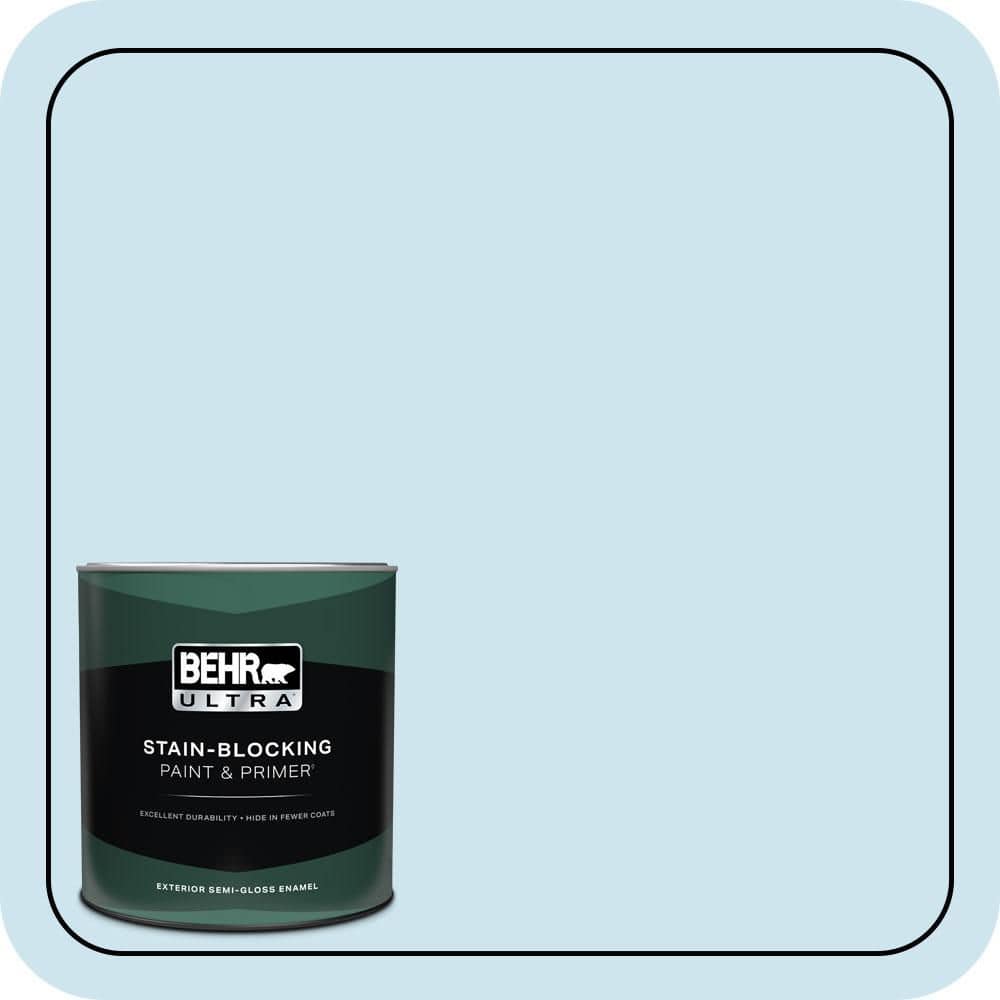 BEHR ULTRA 1 qt. #540A-2 Niagara Falls Semi-Gloss Enamel Exterior Paint & Primer