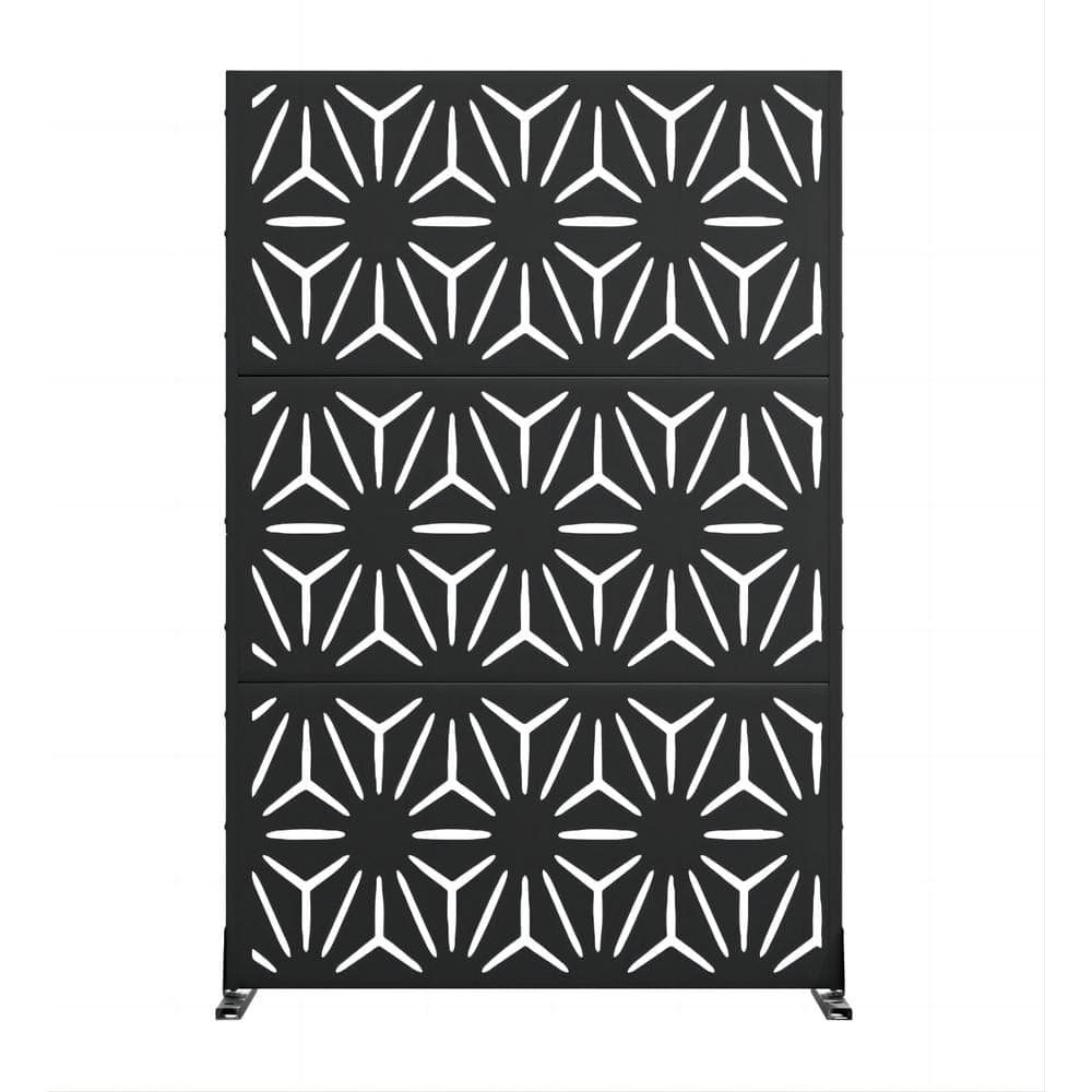 Dovelina 72 in.H x 47 in.W Galvanized Steel Metal Wall Sculptures Garden Fence Deck Privacy Screen Garden Screen Panels (1)