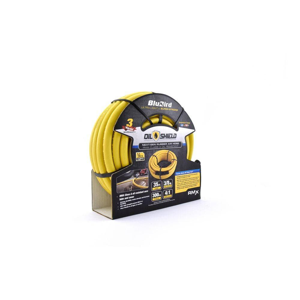 OILSHIELD 3/8 in. x 35 ft. Heavy Duty Rubber Air Hose (2)