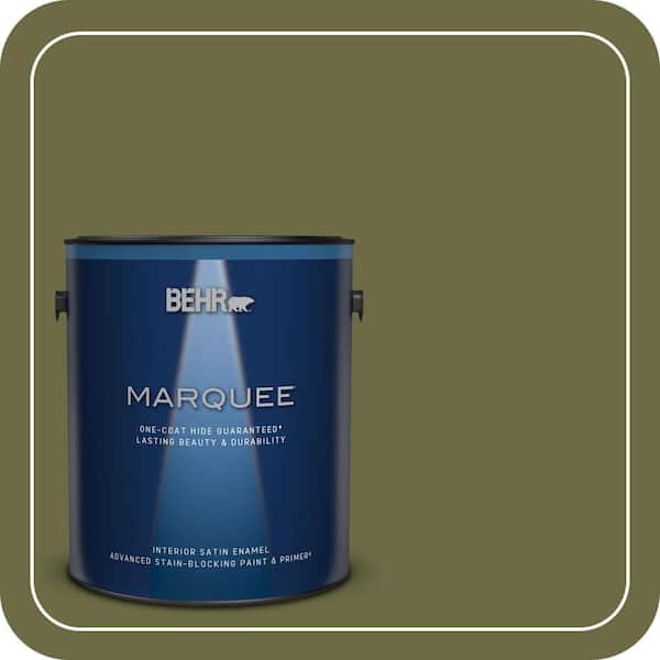 BEHR PREMIUM PLUS Home Decorators Collection #HDC-CL-20 Portsmouth Olive Enamel & Primer Color Sample (3)