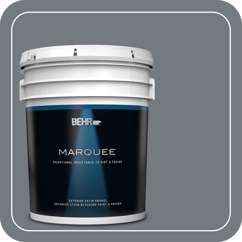 BEHR MARQUEE 5 gal. #PPU25-19 Ocean Swell Satin Enamel Exterior Paint & Primer
