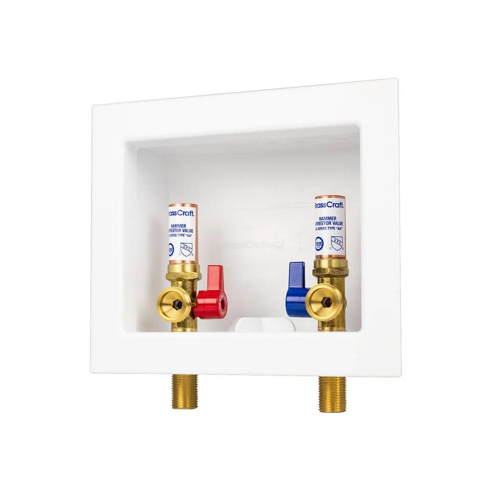 BrassCraft 1/2 in. NOM Sweat/MIP x 3/4 in. Garden Hose with 1/4 Turn Brass Ball Valves and Hammer Arrestors (1)