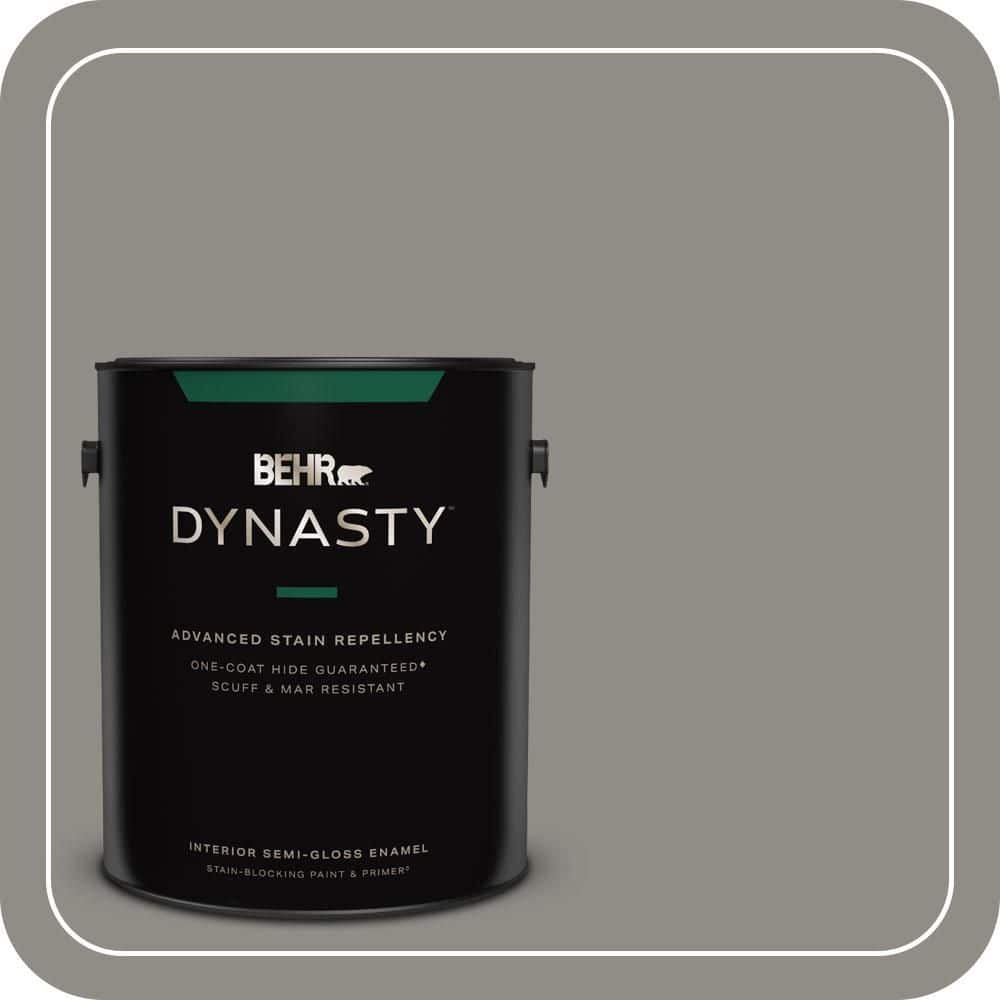 BEHR DYNASTY 1 gal. #T13-17 Timber Town Semi-Gloss Enamel Interior Stain-Blocking Paint & Primer