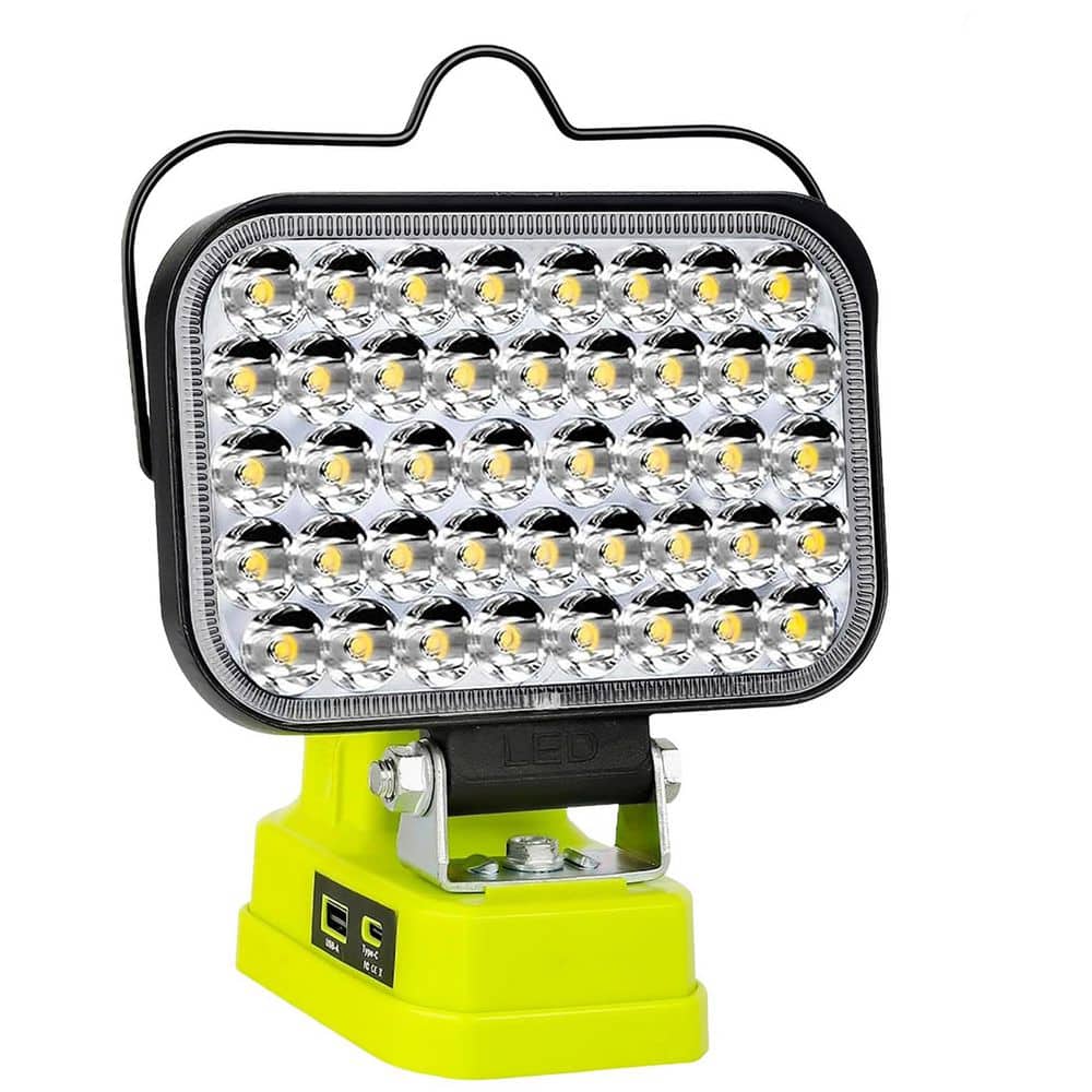 Unbranded 18 Volt 7000 Lumen Cordless LED Work Light w/ USB and Type-C Low Voltage Protection for Garage Outdoor Job Site Lighting