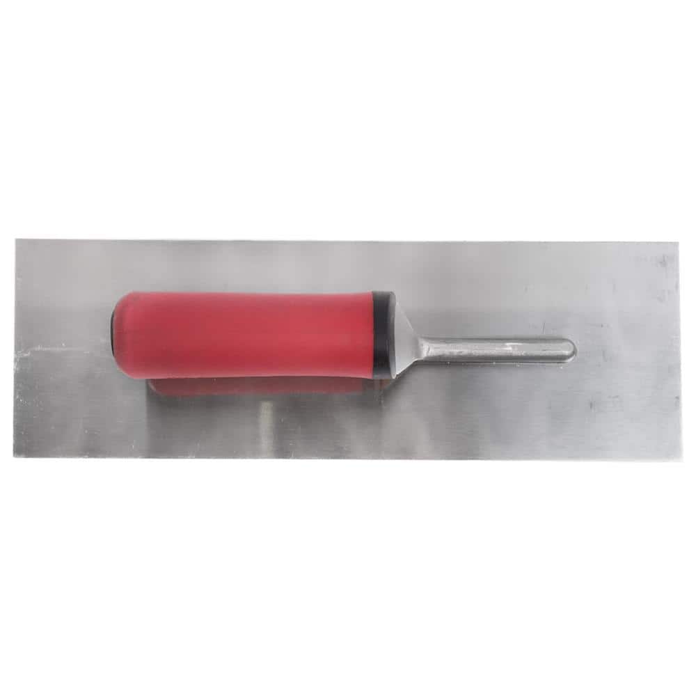 MARSHALLTOWN 12 in. x 4 in. Stainless Steel Finishing Trowel with Soft Grip Handle (2)