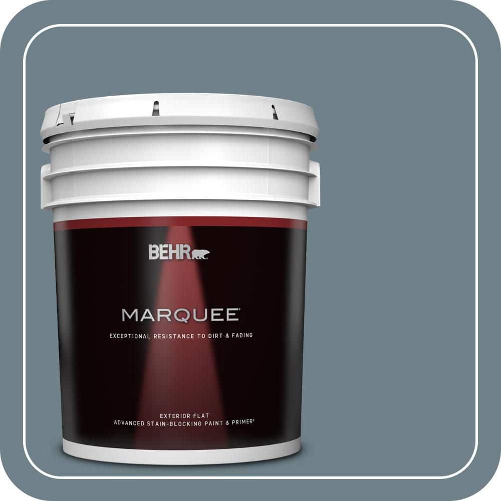 BEHR MARQUEE 5 gal. #PPU13-04 Atlantic Shoreline Flat Exterior Paint & Primer (1)