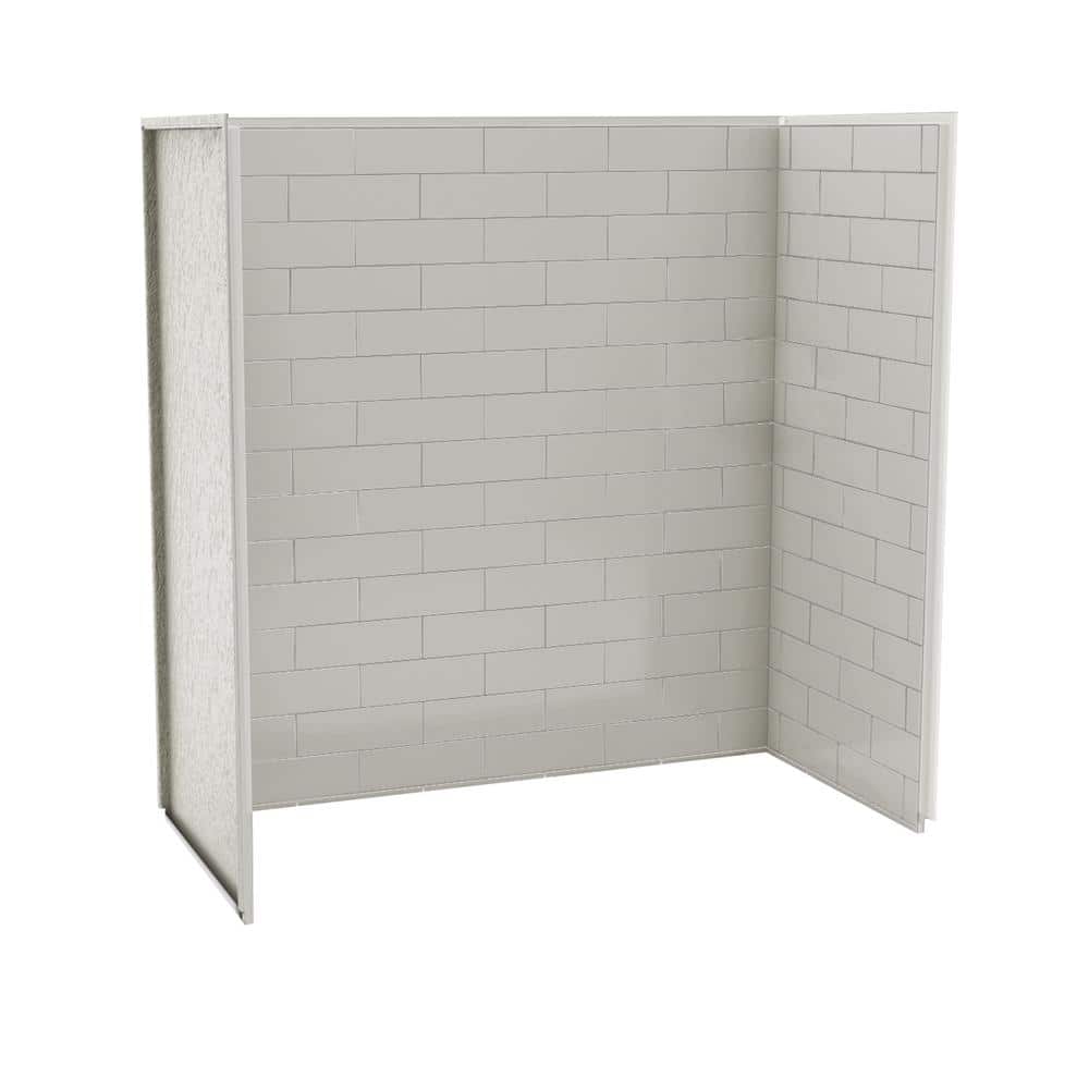 MAAX Utile 60 in. W x 30 in. D x 60 in. H Composite Direct-to-Stud Three-Piece Tub Wall Kit in Metro Soft Grey (2)