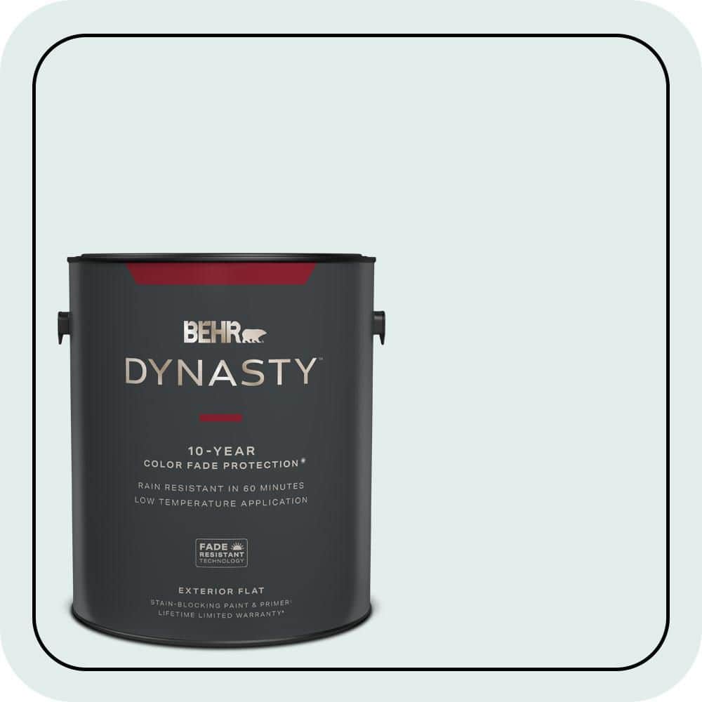 BEHR DYNASTY 1 gal. #530C-1 Club Soda Flat Exterior Stain-Blocking Paint & Primer