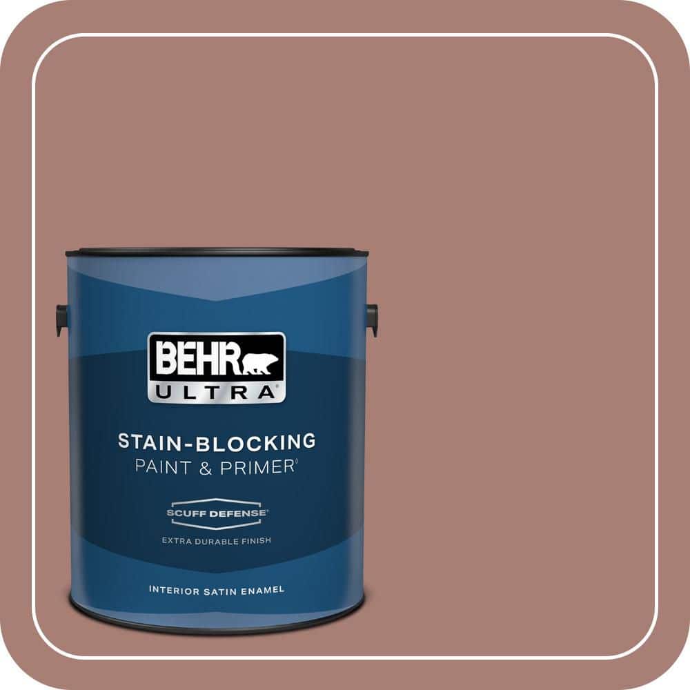 BEHR ULTRA 1 gal. #MQ1-52 Fresh Cedar Extra Durable Satin Enamel Interior Paint & Primer (1)