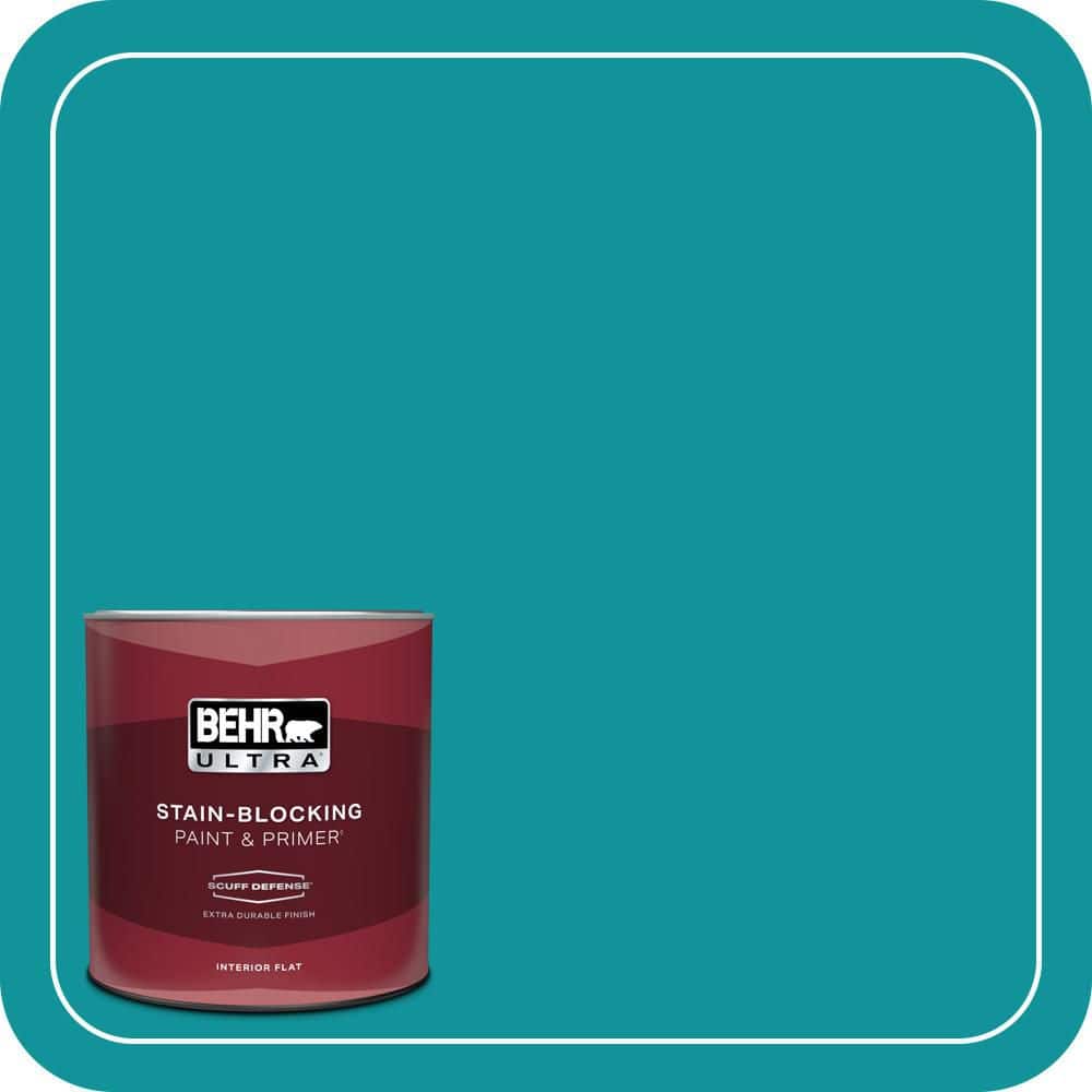 BEHR ULTRA 1 qt. #500B-6 Peacock Feather Extra Durable Flat Interior Paint & Primer