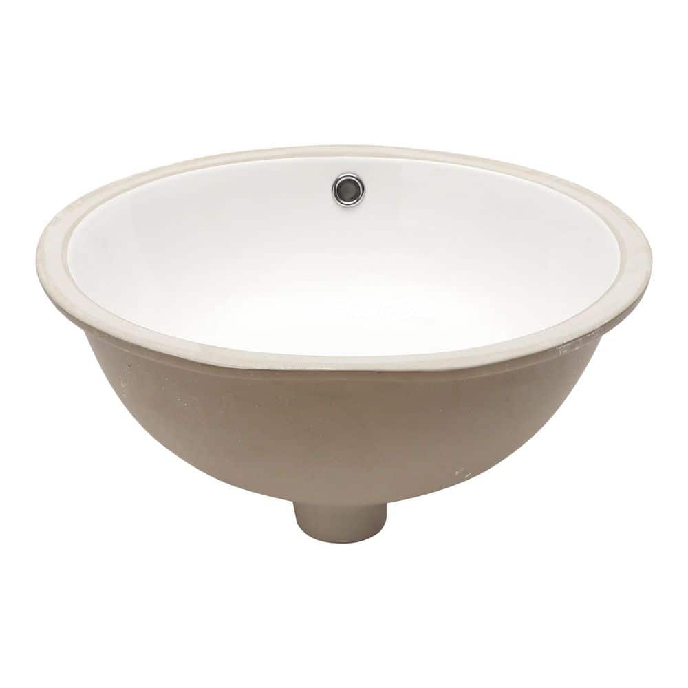 LIVACA 19 in. x 16 in. Drop-In Ceramic Bathroom Sink in White with Oval Drop-In Design and Overflow (1)