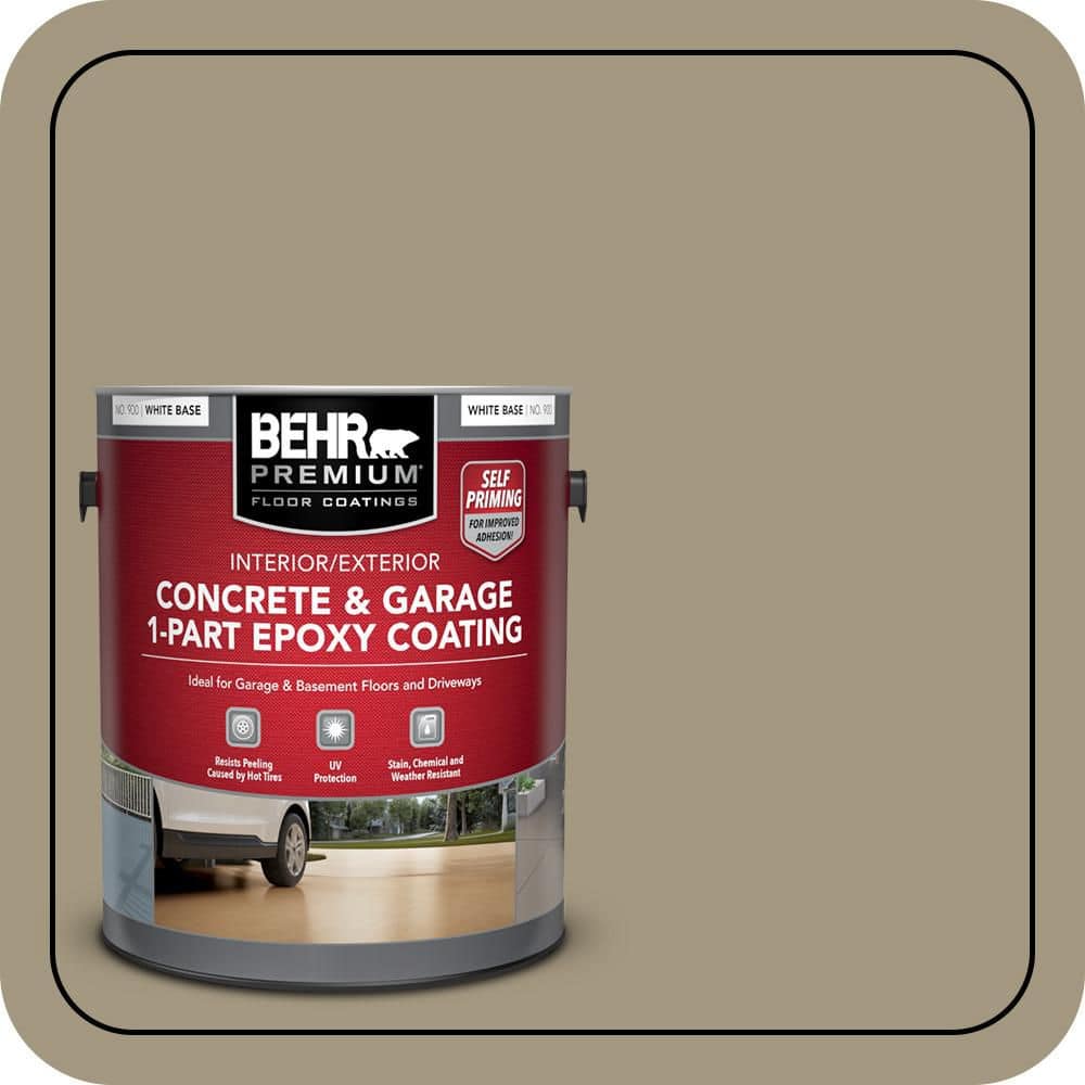 BEHR PREMIUM 1 gal. #N330-5 Livingston Self-Priming 1-Part Epoxy Satin Interior/Exterior Concrete and Garage Floor Paint