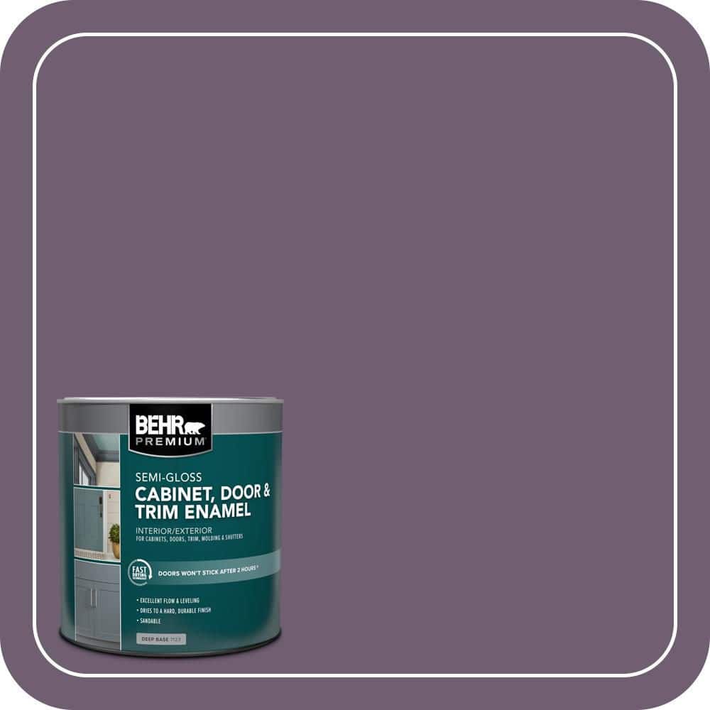 BEHR PREMIUM 1 qt. #S100-6 Blackberry Jam Semi-Gloss Enamel Interior/Exterior Cabinet, Door & Trim Paint
