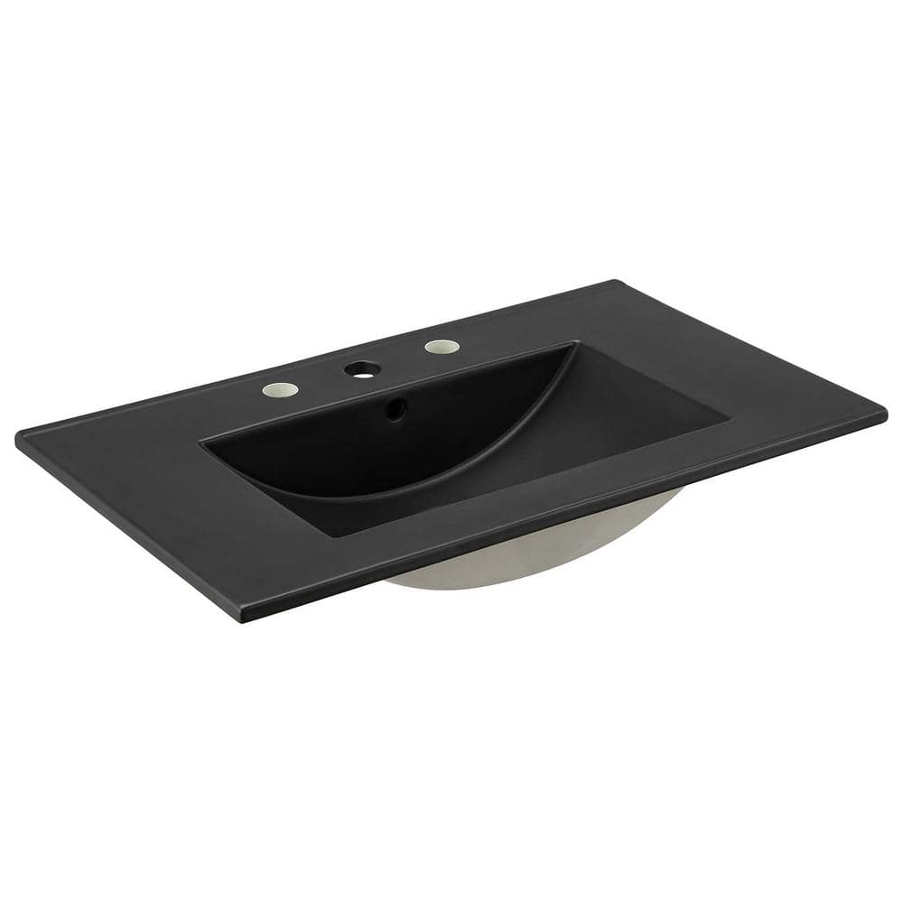 MODWAY Cayman 30 in. Bathroom Sink in Black